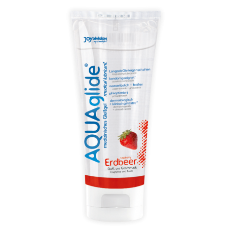 JoyDivision AQUAglide Lubricant, Strawberry, 100 ml (3,4 oz) - Lubricants