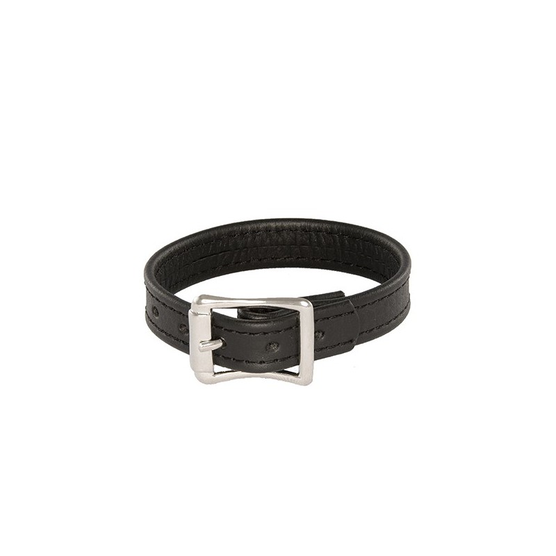 SI IGNITE plain cockring with buckle, leather - TOYS