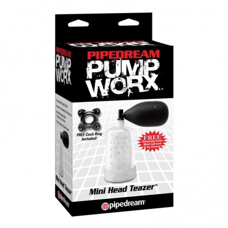 Pipedream Pump Worx, Mini Penis Head Teazer, Masturbator, Clear - TOYS