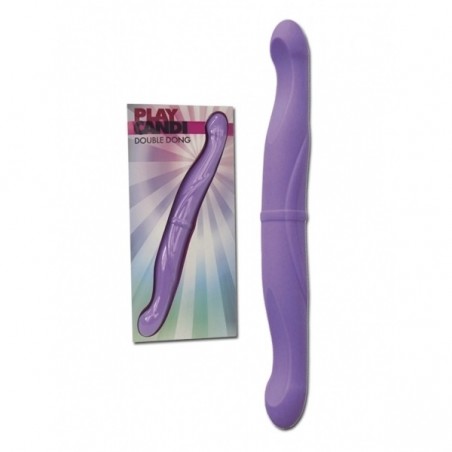 Play Candi Double Dong, Silicone, 32 cm (12,6 in), Purple - TOYS