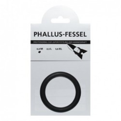 AMARELLE Phallus-Fessel, Latex Cockring, M, black - TOYS